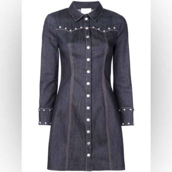 cinq a sept Dresses & Skirts - Cinq A Sept Studded Denim Shirt Dress Size 12 new without tags
